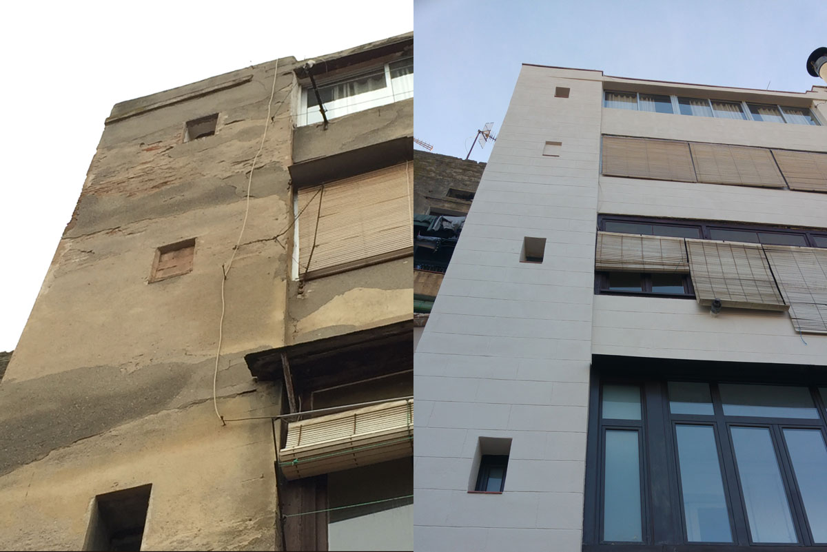 Antes y después del trabajo de rehabilitación de García Comas